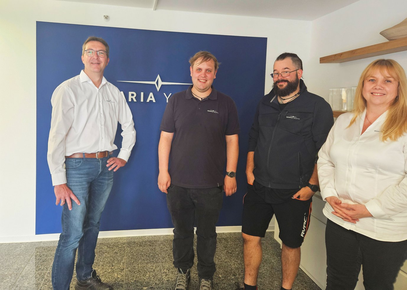 Team der Produktionsplanung v.l.n.r. Claus Horsinka, Philipp Grab, Manuel Schleyer, Sonja Hauke